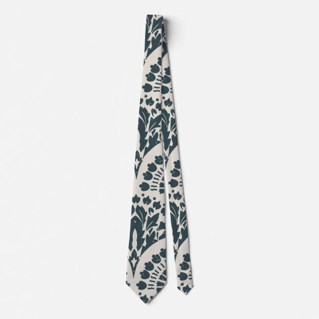 Skaymarts | Modern Trendy and Stylish Blue White Neck Tie (Front)
