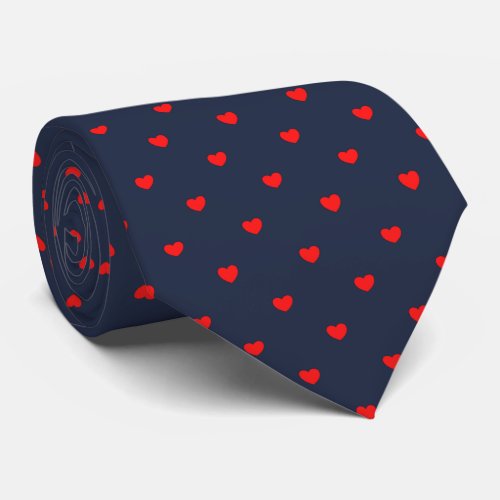 Skaymarts Navy Blue Red Hearty Design Neck Tie