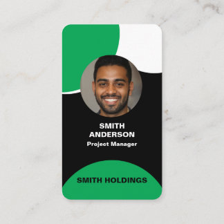Skaymarts | Photo Simple Green Black Modern Business Card