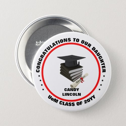 Skaymarts  Proud Of Our Daughters Graduation Button