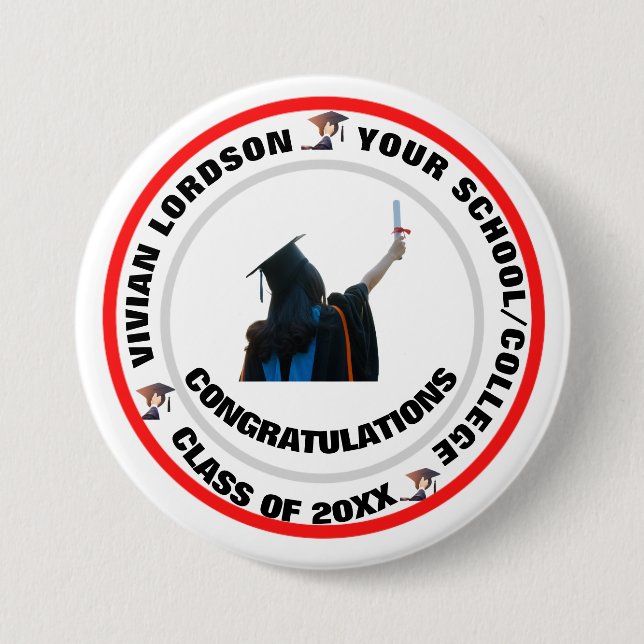 Skaymarts | Ring Circle Graduation Celebration  Button (Front)