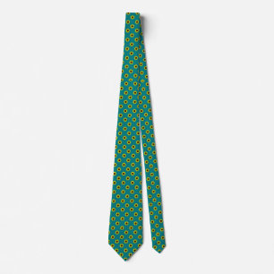 Skaymarts Teal Green Color Sunflower Neck Tie