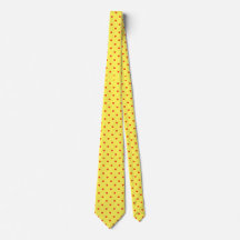 Skaymarts Yellow Color Red Hearty Design Neck Tie
