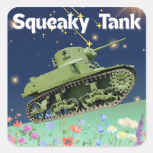 Skeaky Tank Square Sticker