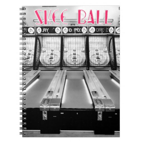 Skee Ball Arcade Vintage Style Image Notebook