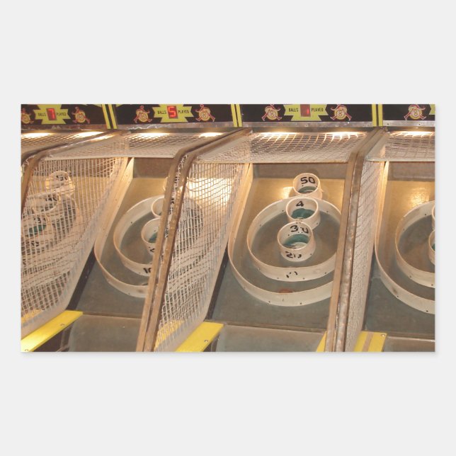 SKEE BALL! RECTANGULAR STICKER (Front)