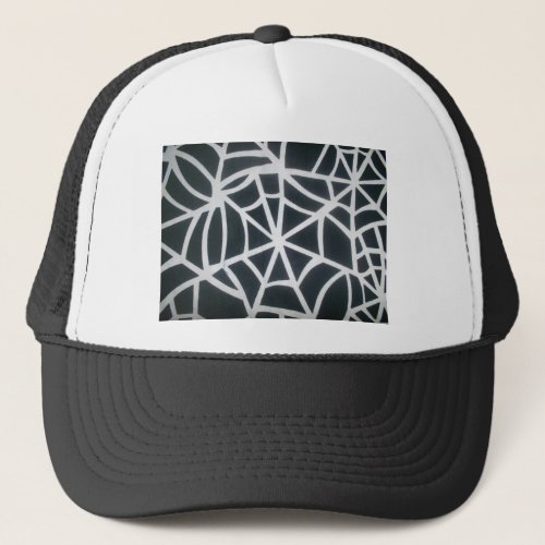 Skeezer White and Black Stripes Black and White St Trucker Hat