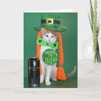 Skeezix Mccat — Cat St. Patrick's Day Card by knichols1109 at Zazzle