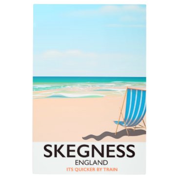 skegness vintage train travel poster. metal print skegness vintage train travel poster. metal print