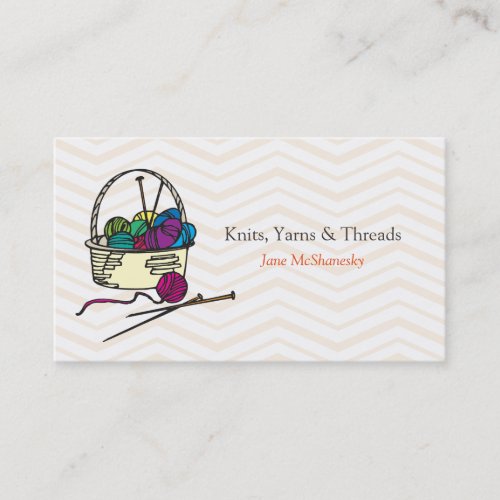 Skein Crochet Yarn Knitting Craft Business Business Card