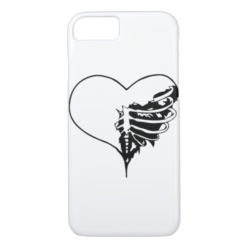 Skeleheart _ White iPhone 87 Case