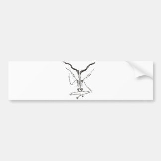 Skeletal Baphomet Bumper Sticker
