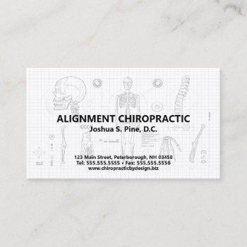 Skeletal Blueprint Chiropractic Appointment Cards by chiropracticbydesign at Zazzle