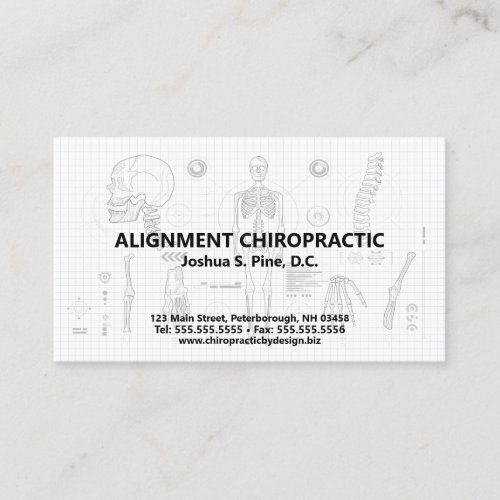 Skeletal Blueprint Chiropractic Appointment Cards