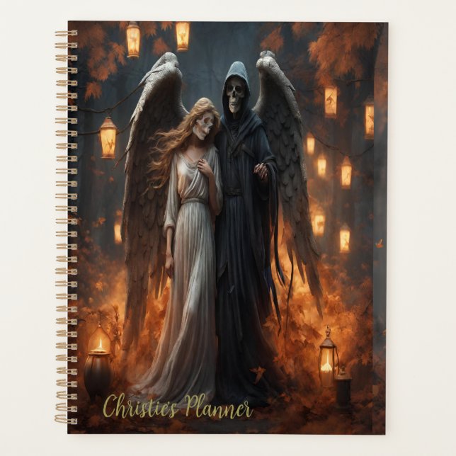 Skeletal Couple, Dark Angel Planner (Front)