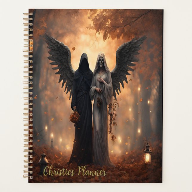 Skeletal Couple Personalize  Planner (Front)