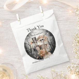 Skeletal Couple Thank You Favor Bag