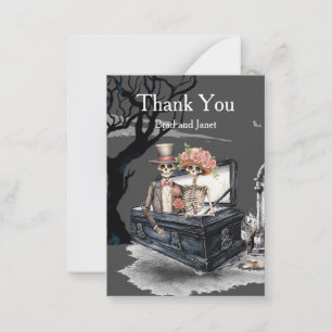Skeletal Couple Thank You Note Card