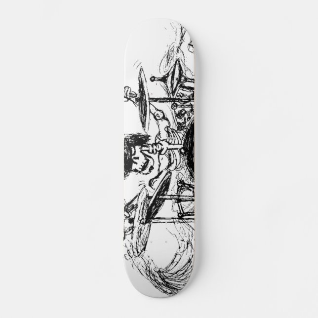 Skeletal Drummer Skateboard Deck (Front)