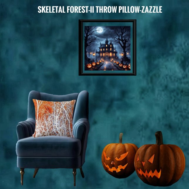 Skeletal Forest-II Throw Pillow (Creator Uploaded)