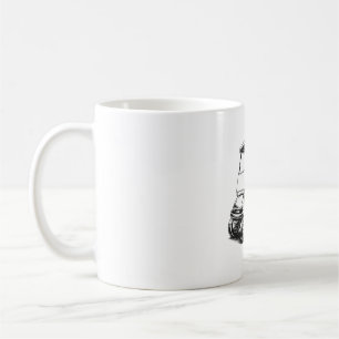 Skeletal Golfer Skull Playing Golf Coffee Mug