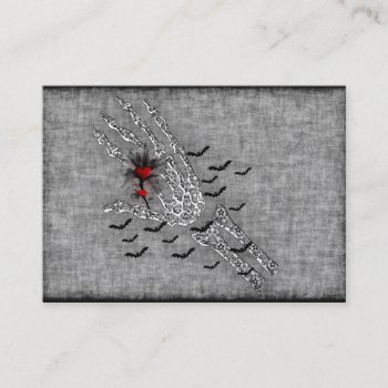 Skeletal Hand Of Love Business Card by Crazy_Card_Lady at Zazzle