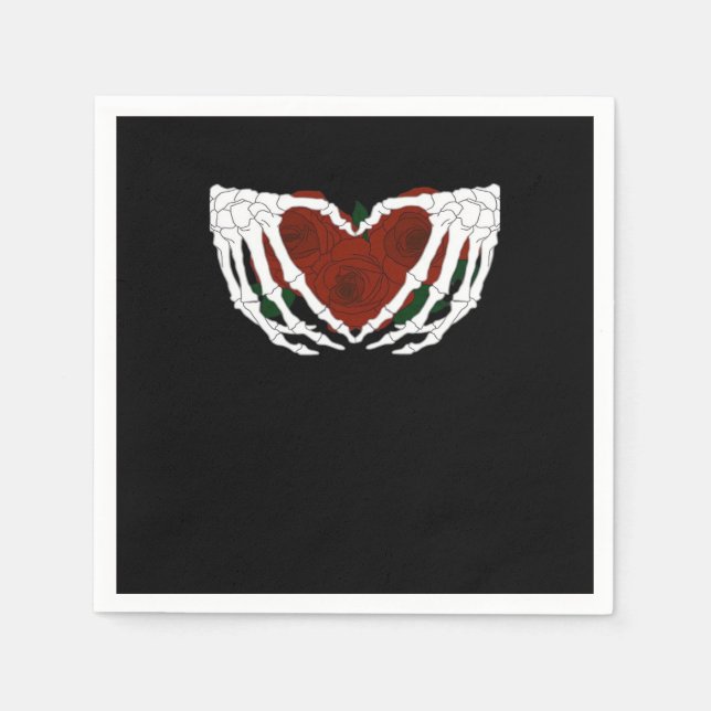 Skeletal Heart  Napkins (Front)