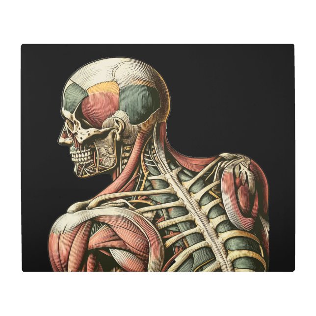 Skeletal Male human anatomy Medical art (Front)