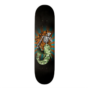 Skeletal Mermaid Skateboard Deck