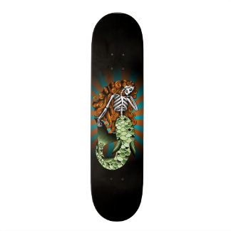 Skeletal Mermaid Skateboard Deck