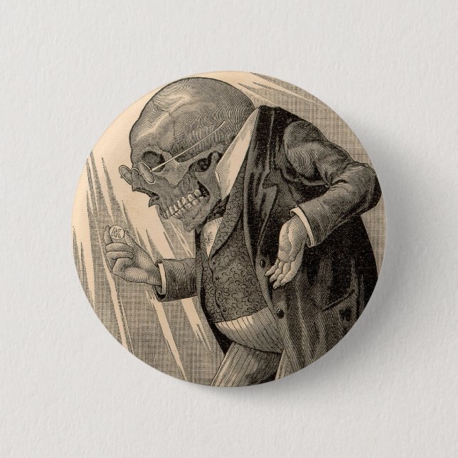 Skeletal Penny Saver Button (Front)