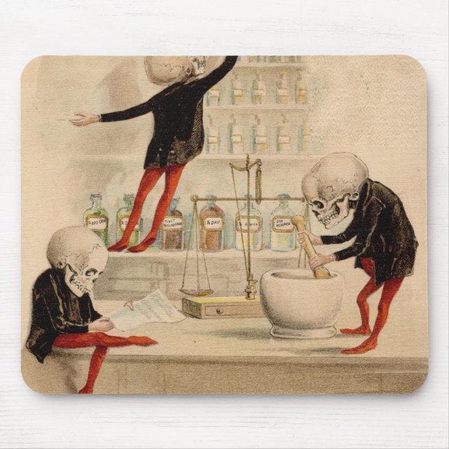 Skeletal Pharmacy Mouse Pad (Front)