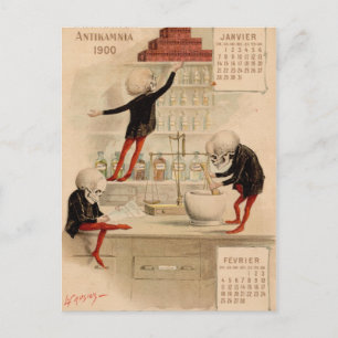 Skeletal Pharmacy Postcard