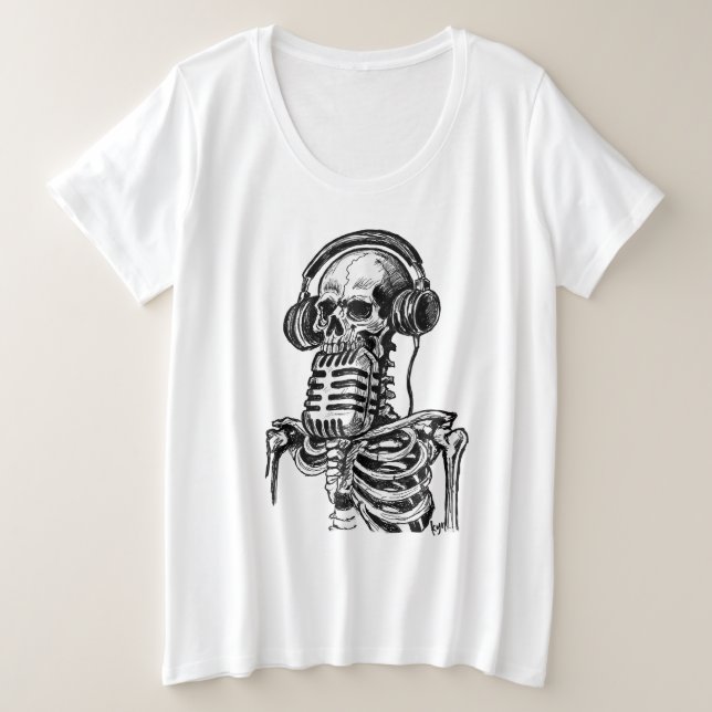 Skeletal Sound Plus Size T-Shirt (Design Front)