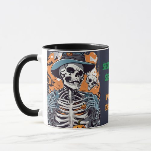 Skeletal Spooks and Pumpkin Delights Mug