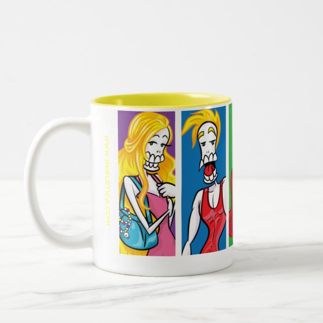 Skeletica's family affairs Two-Tone coffee mug (Left)