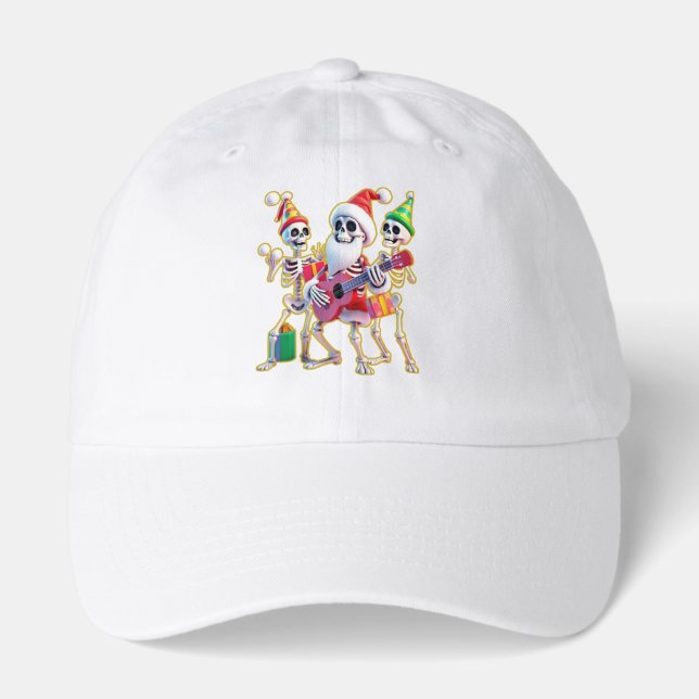 **Skeleton 3D Christm Santa Party – Funnyas Skelet Hat (Front)