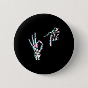 Skeleton 67 Meme Funny Halloween Boys Girls Youth  Button