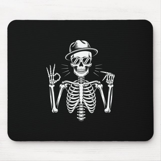 Skeleton 67 Sign Language Alpha Slang Gen 67th Num Mouse Pad (Front)