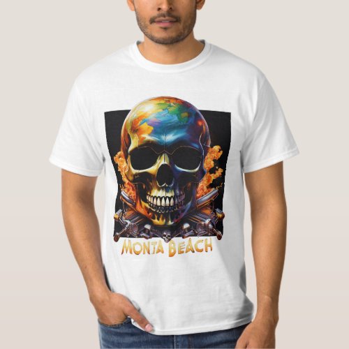 Skeleton Adventures at Monta Beach  T_Shirt