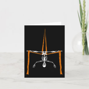 Skeleton Aerialist - Halloween Aerial Silks Circus Card