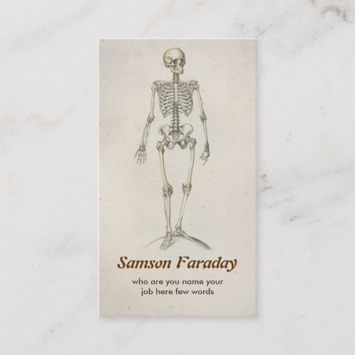skeleton anatomy  business card