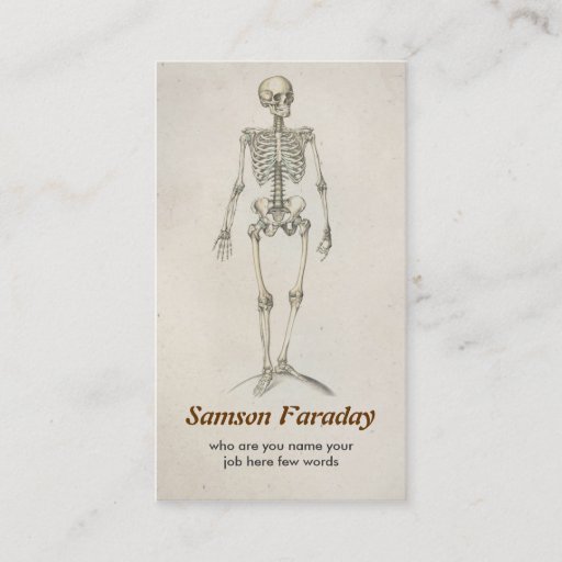 Customizable skeleton anatomy  business card