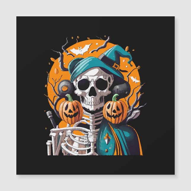 Skeleton and pumpkin (Front)