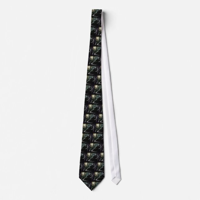 Skeleton And Woman in Coffin Neck Tie (Front)
