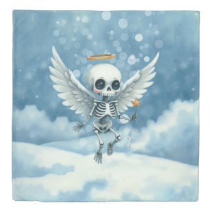 Skeleton Angel – The Sweet Side of the Afterlife.  Duvet Cover