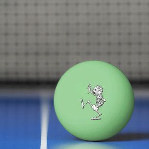 Skeleton Anticipating Serve Ping Pong Ball