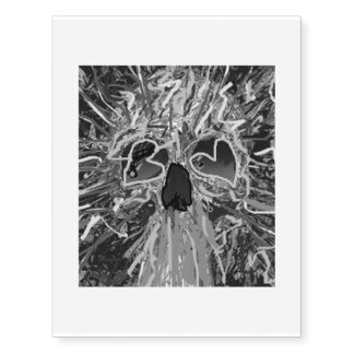 Skeleton Art Blk/Wht Design Merchandise Temporary Tattoos