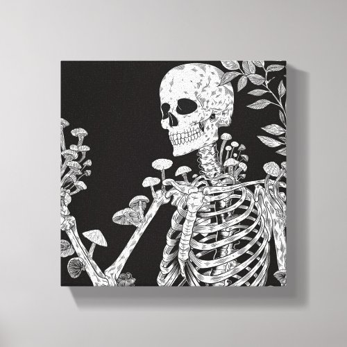 Skeleton Art Canvas Print