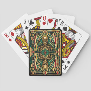 Skeleton, Art Deco Mythical Poker Cards